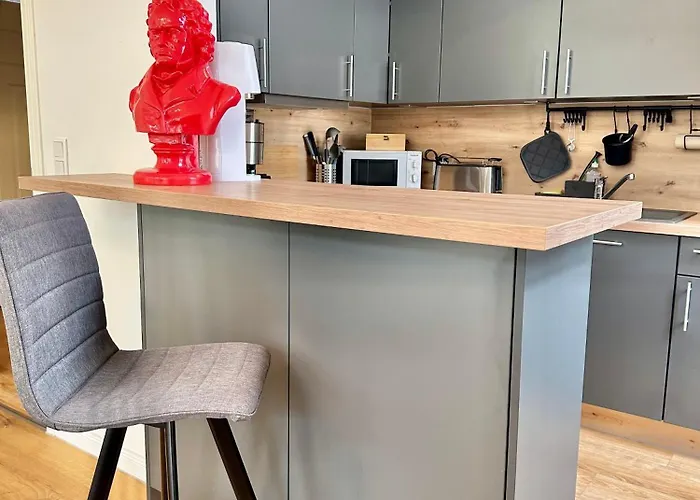 Modernes City-apartment Mit Blick In Den Park Und 2 Bäder H9 Apartment *